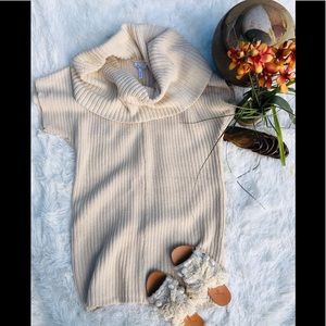 BCBG Sleeveless Cowl-neck Sweater Dress